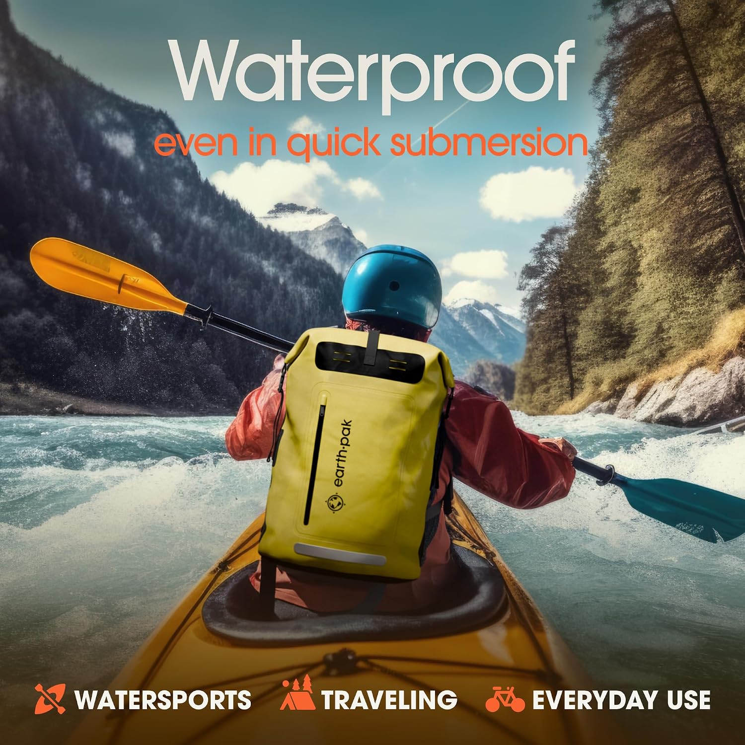 Waterproof Dry Bag Backpack 55L - Kayaking Boating Fishing Rafting Marine - Image 3